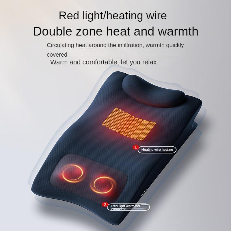 Electric Bed Pillow For Sleeping Kneading Cervical Neck Shoulders Waist And Abdomen Infrared Light Heating Massage Pillows