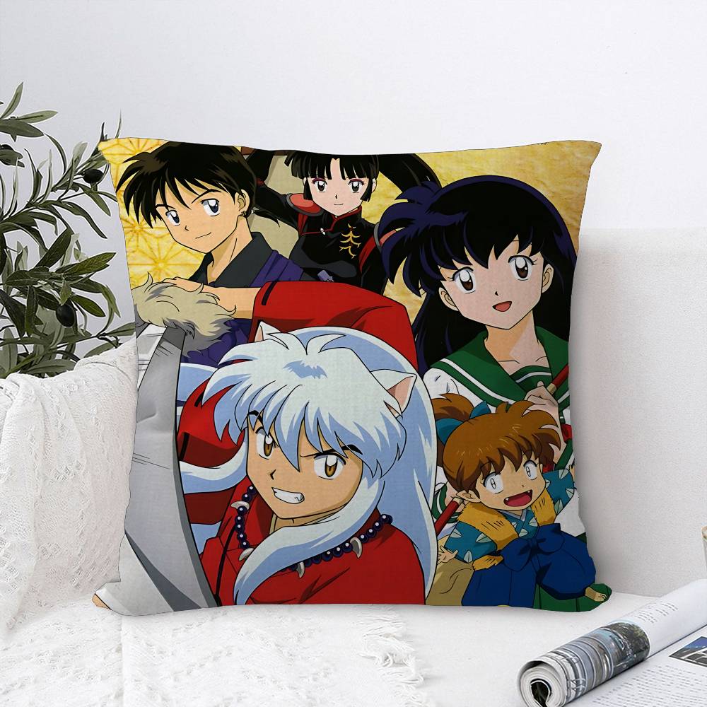 Japen Anime I-Inuyasha Maple Design Cushion Cover Happy Autumn Harvest Decor Holiday Decorati Pillow Cover