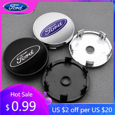 Autocollant Voiture Ford 4pcs 56mm 60mm Logo Ford Emblème Voiture 3D Cache-Moyeux de Roue Jante Auto Modification cache-poussière autocollant styl