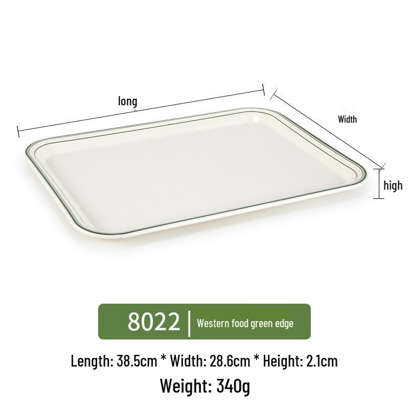 Kekler, Ekmekler, Akşam Yemeği, Hızlı Yiyecekler ve Çay için Melamin Dikdörtgen Servis Tepsisi