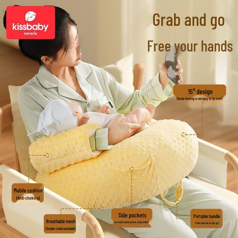 Postpartum Breastfeeding Support Pillow: Lying Down, Waist Support, Baby Holder, Sleep Wrap-Around Backrest