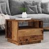 VidaXL Coffee Table with LED Lights Old Wood 50x49x40 Cm, Side Table, Living Room Table, End Table, 857708
