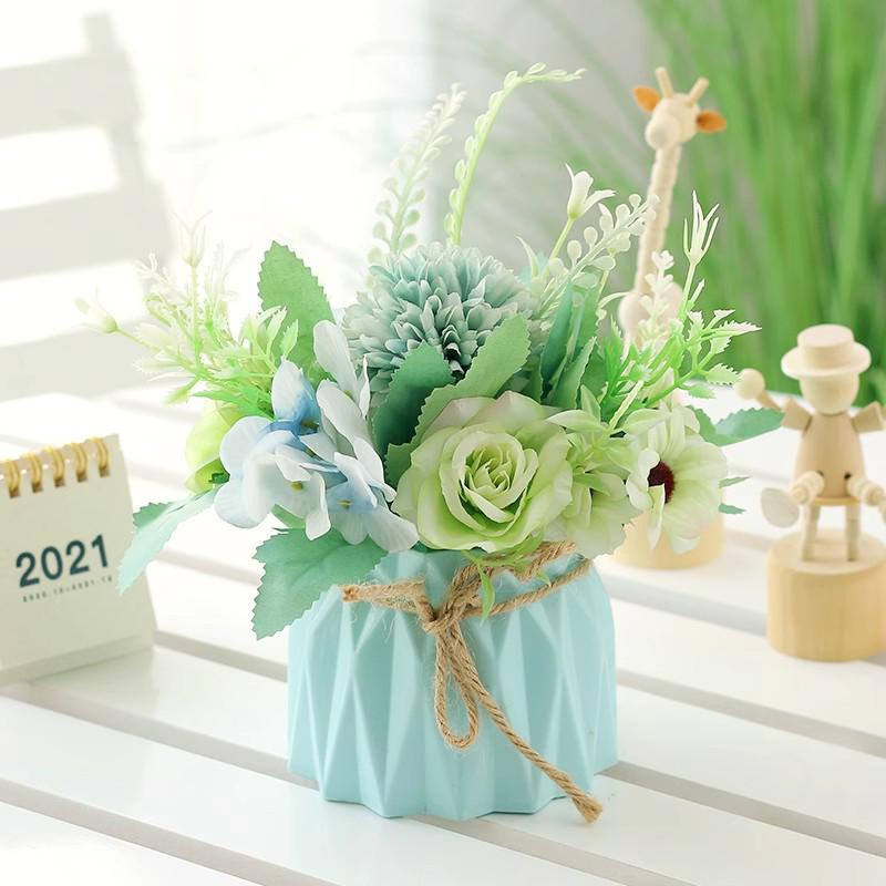 Indoor Artificial Flower Bouquet Decor for Office or Living Room