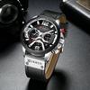 CURREN Modische Herrenuhr Luxusmarke Herren Multifunktions-Sportuhr Lederarmband Wasserdichte Quarz-Uhr Geschenk für Männer