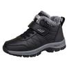 Outdoor Men's Cotton Shoes, Winter High Top Snow Shoes, Hiking Shoes, Waterproof and Plush Snow Boots