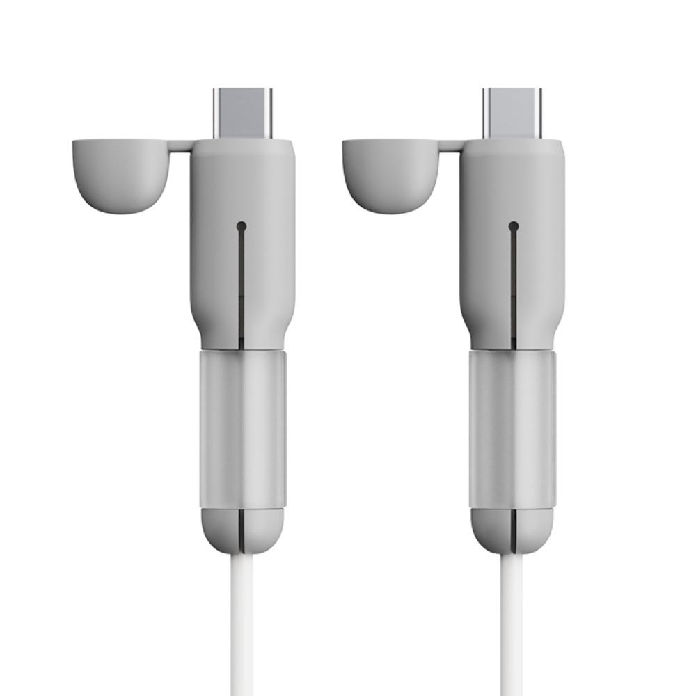 

Silicone Type-C Cable Protector Anti-tear Cord Saver Data Line Accessories сірий