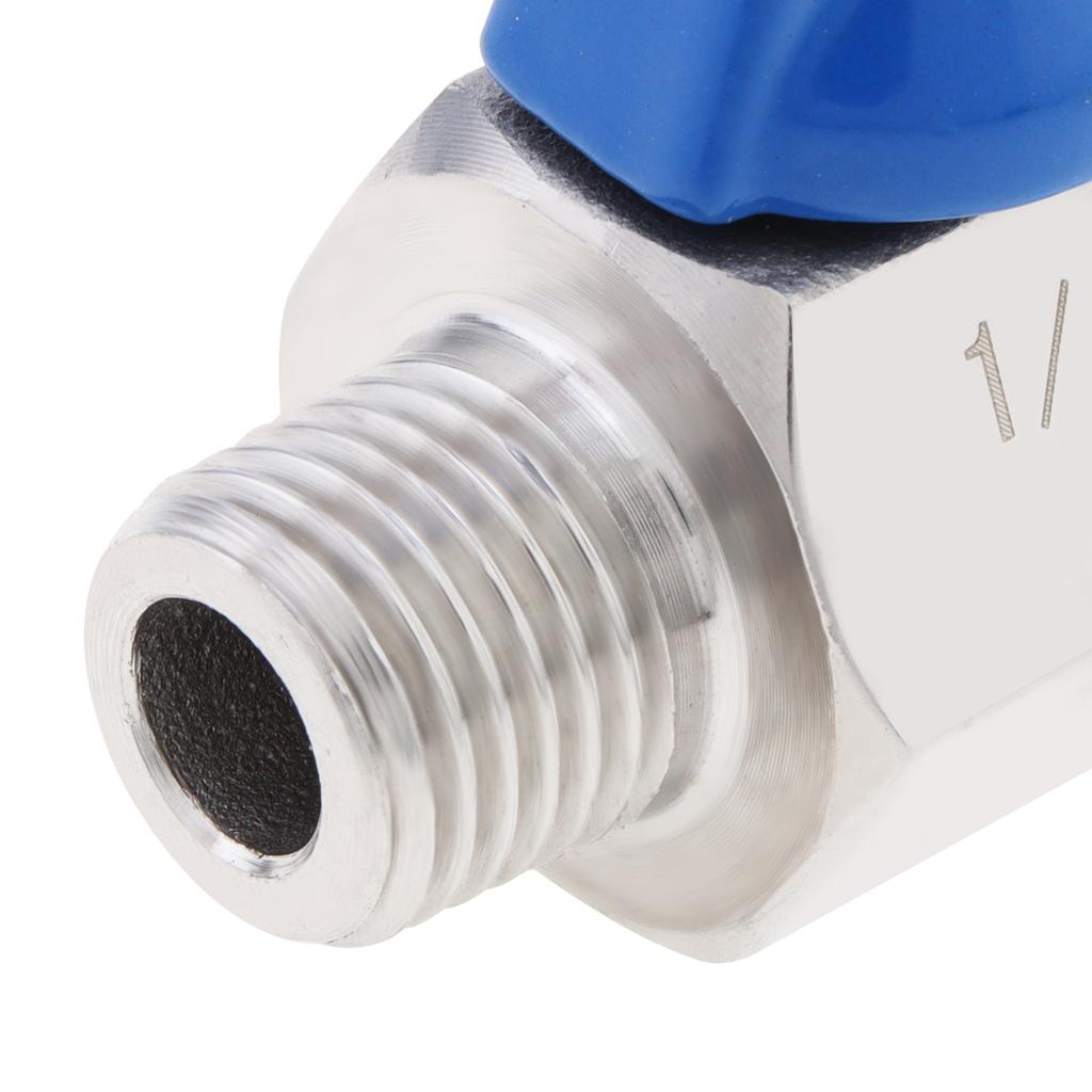 1/4inch NPT Female Male Thread 316 Stainless Steel Mini Ball Valve for Water / Motorcycle Tank, Heavy Duty Ball Valve Shut-off Valve