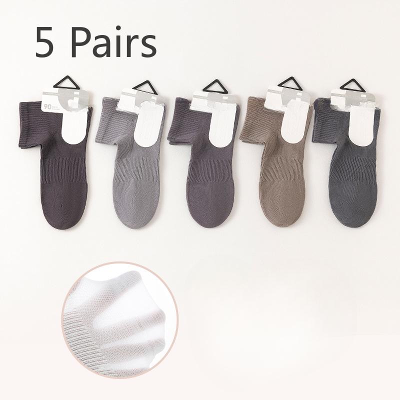 

5 пар мужских летних сетчатых тонких дышащих удобных влагоотводящих носков без косточек для упражнений и бега 5 Pairs