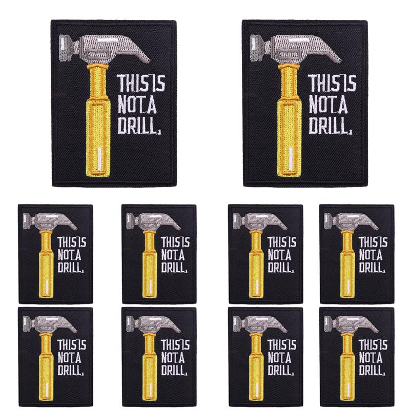 5pcs Cartoon Patch Letter Slogan Embroidery Patch Iron On Patches For Clothing Thermoadhesive Patches For Clothes Jeans Sew Diy