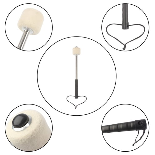 Durable, Corrosion-Resistant Bass Drum Mallets with Non-Slip Handles, Durable and Heavy-Duty Felt Wool for Brass Band, Gongs, and Marching Band Percus
