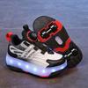 Classmate Runaway Shoes Pulley Boys Can Walk Skating Sneakers Girls Students Four-wheel Charging Luminous Shoes