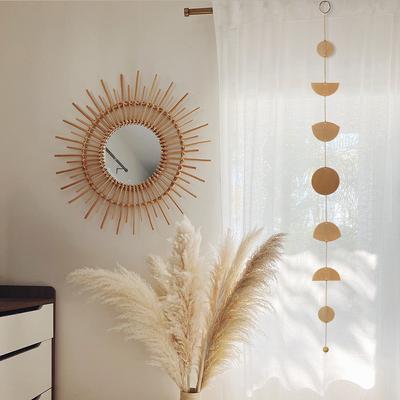 Gold Metall Mondphasen Wandbehang Boho Heimdeko Handwerk Moderne Phasen Dekoration Kunst Wanddeko für Schlafzimmer Wohnzimmer Geschenk