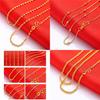 Brass Gold Plated Necklace Trendy Water Wave Design Gift For All**