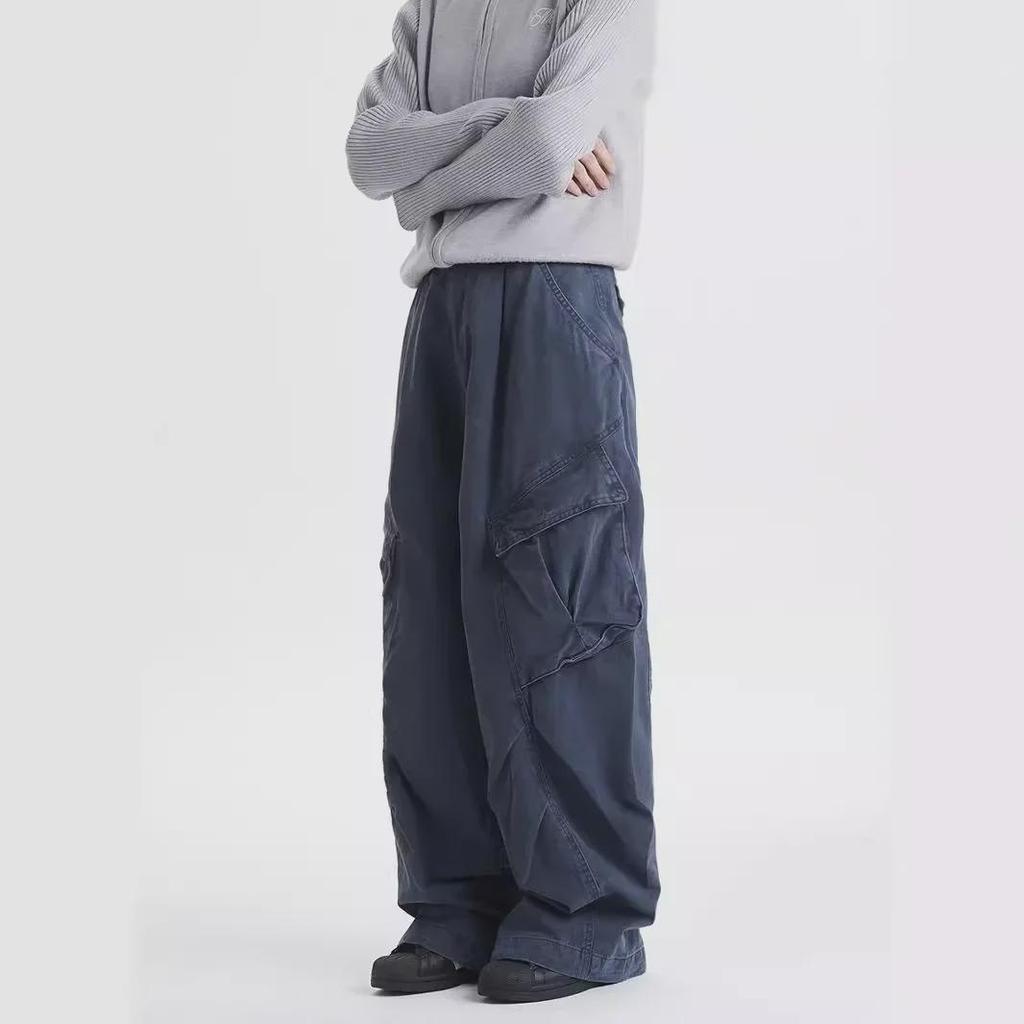 2024 Men's Retro Deconstructed Wide-Leg Overalls - Loose-Fit Casual Spring/Summer Trend