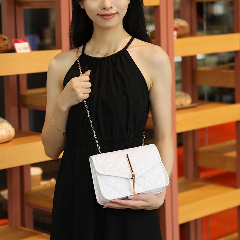 Rhombus tassel bag versatile niche g women's bag women's small bag niche chain bag