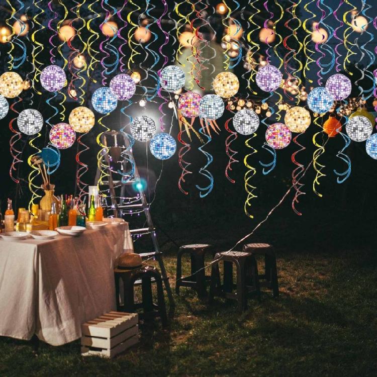 Discotheque Hanging Swirls Indoor Ceiling Hangings Unique Ceiling Art Enhancing Any Office Setting Great Gift Choice