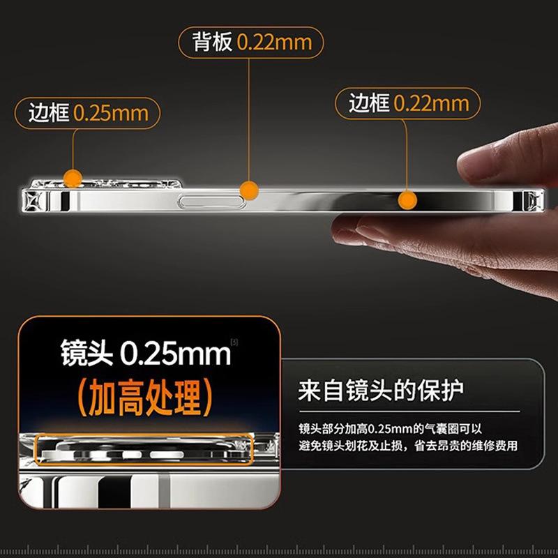 Applicable To Apple 11promax Mobile Phone Case iPhone11Plus Glass Hard Case Transparent All-inclusive Lens Case