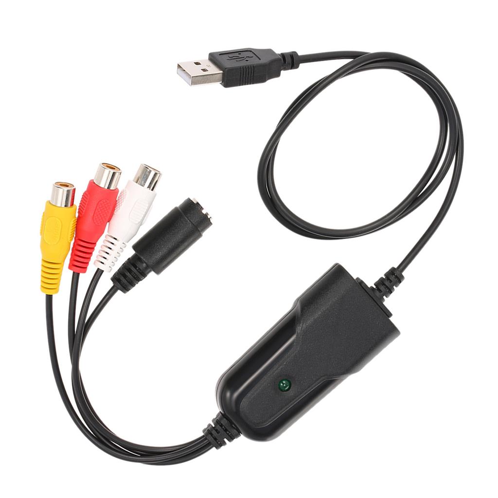 Taşınabilir USB 2.0 Video Ses Yakalama Video Dönüştürücü Kaydedici Analog Video Ses Dijital Formata Dönüştürücü PC İçin Tak ve Çalıştır