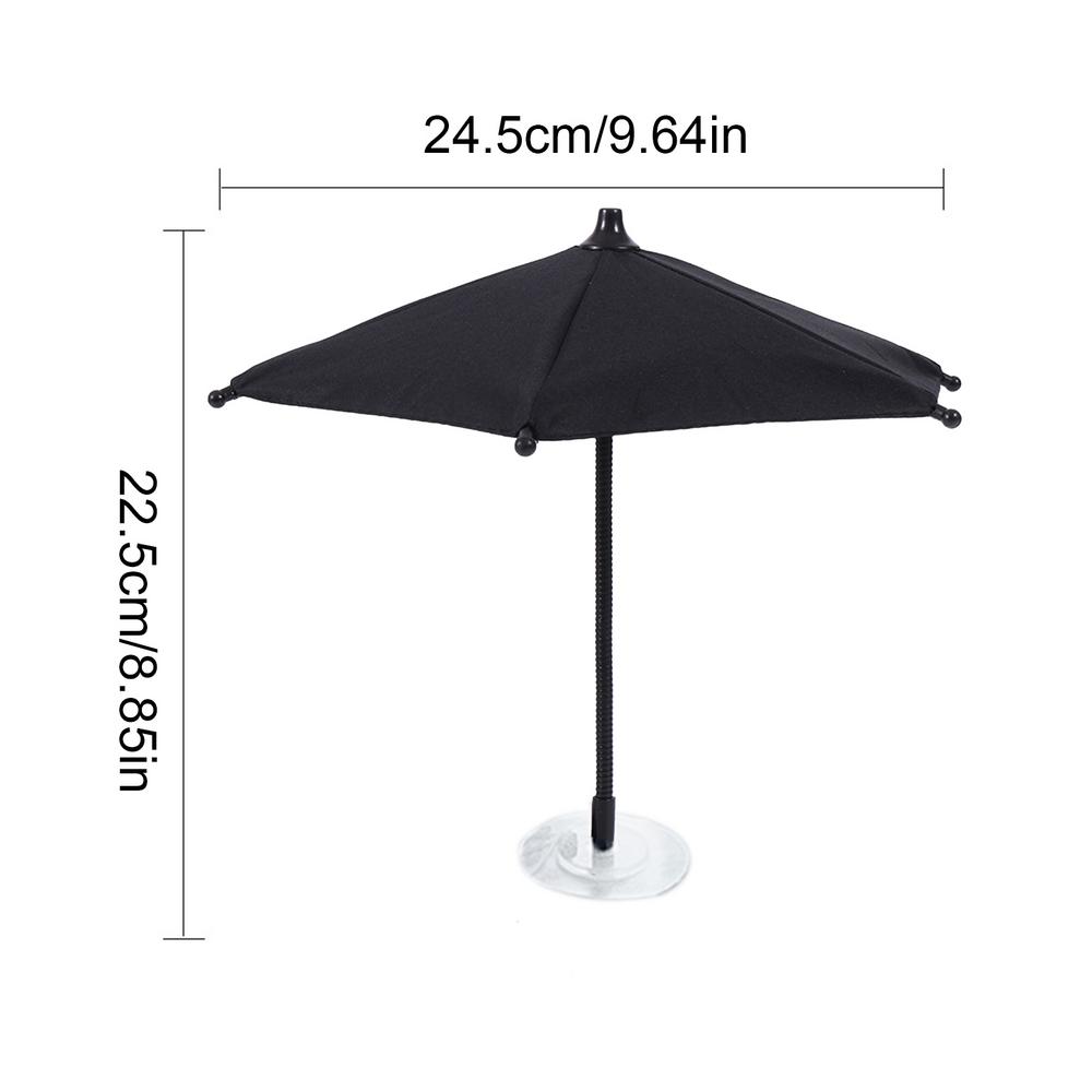 

Солнечный зонт для телефона, вращающийся на 360 градусов, зонт для телефона в автомобиль, солнцезащитный козырек для телефона для защиты от солнечного света в дорожных поездках для минивэна чёрный