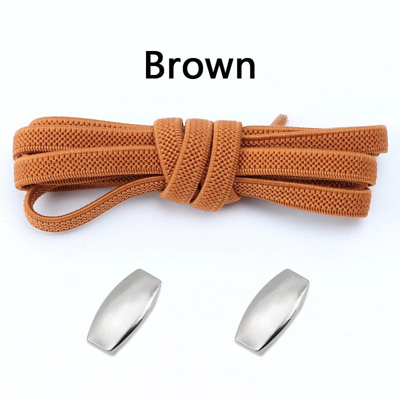 1Pair Elastic Laces Sneakers New Lock Flat Shoelaces Without ties Kids Adult No Tie Shoelace Rubber Bands Shoes Accessories