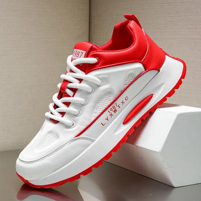 Chunky Sneaker Men Designer Running Shoe Fashion Casual Microfiber Leather Breathable Height Increased Flat Platform Sport Shoes