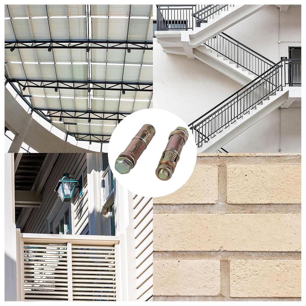 Pack of 10 Portable Sturdy Expansion Anchors Bolts Craft Supplies Accessory for Concrete Stone and Solid Brick