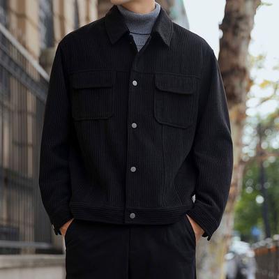 Autumn and Winter Lapel Jacket Men's Work Wear Casual Loose Plus Velvet Men's Top Coat Winter Clothing