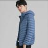 Mens Short Lightweight Packable Down Jacket 90% White Duck Hooded Slim Fit Winter Coat