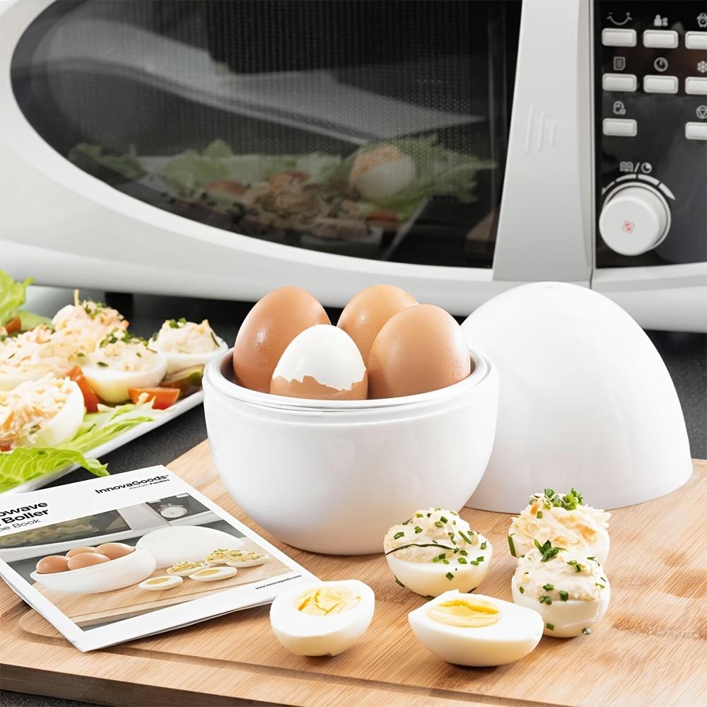 Microwave Egg Cooker, 4 Capacity, Boiled Egg Cooker, Egg Shape Compact Design Saving Time Hard Boiled Egg Cooker for Kitchen