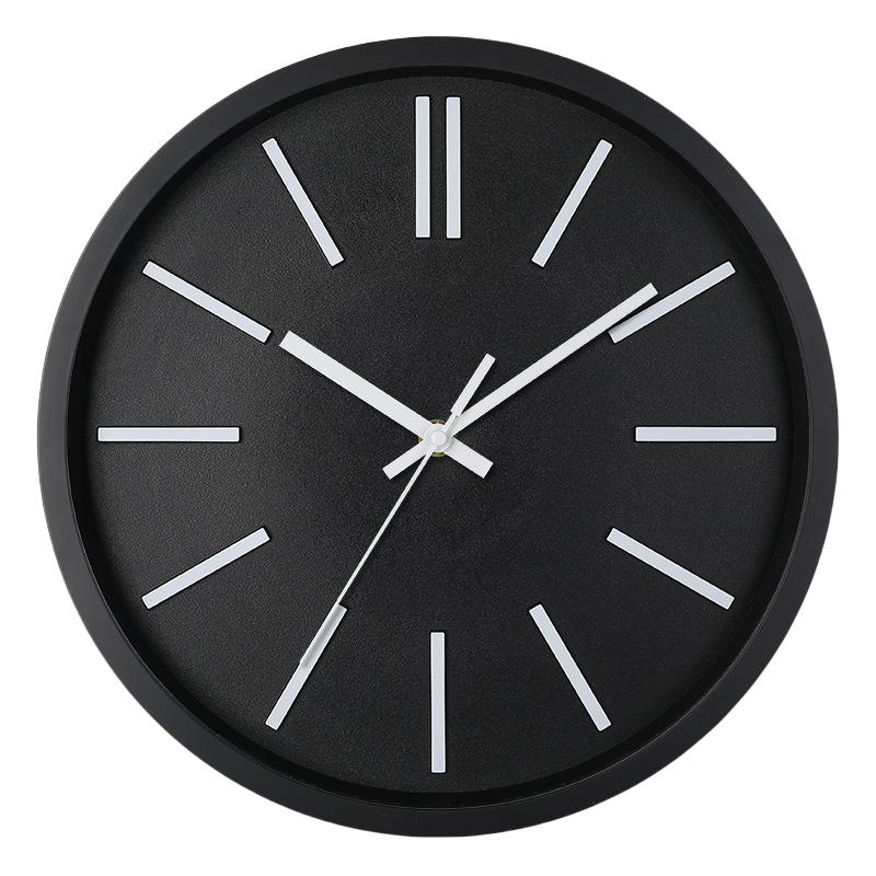 12 Inch Simple  Wall Clock Mute Does Not Tick Round Three-dimensional Wall Hanging Clock for Study Classroom Living Room School