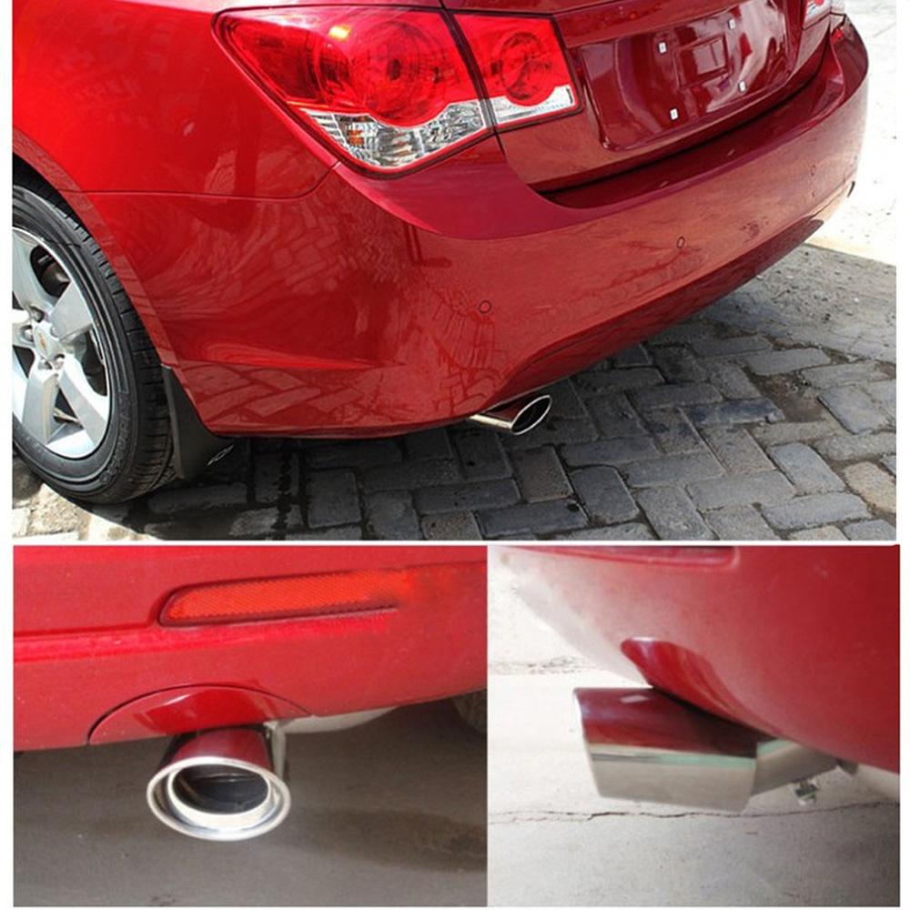 DSYCAR 1Pcs Universal Stainless Steel Car Exhaust Tail Muffler Tip Pipe for Car-styling Decoration DIY Accessories