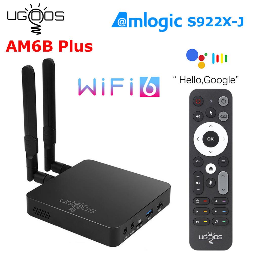 UGOOS AM6B Plus TV BOX Amlogic S922X-J Android 9.0 DDR4 4GB RAM 32GB ROM WiFi6 1000M BT5.0 OTT 4K TV BOX