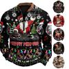 Herren-Sweatshirt mit lustigem Weihnachtsdruck, Langarm-Pullover