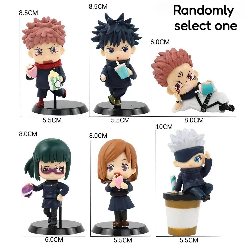 6Pcs/Pack Jujutsu Kaisen Q Posket Figure Satoru Gojo Geto Suguru Yuji 7cm Figurine Anime Collection Dolls Toy Model Ornaments