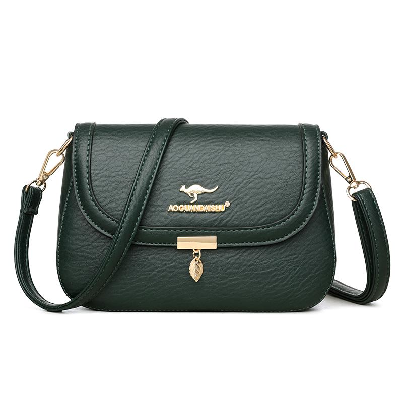 Wysokiej jakości skóra PU Damska torba crossbody na ramię Nowa Luksusowa Jednokolorowa Skórzana torba ręczna Kobieta Listonoszka Tote Sac portfel