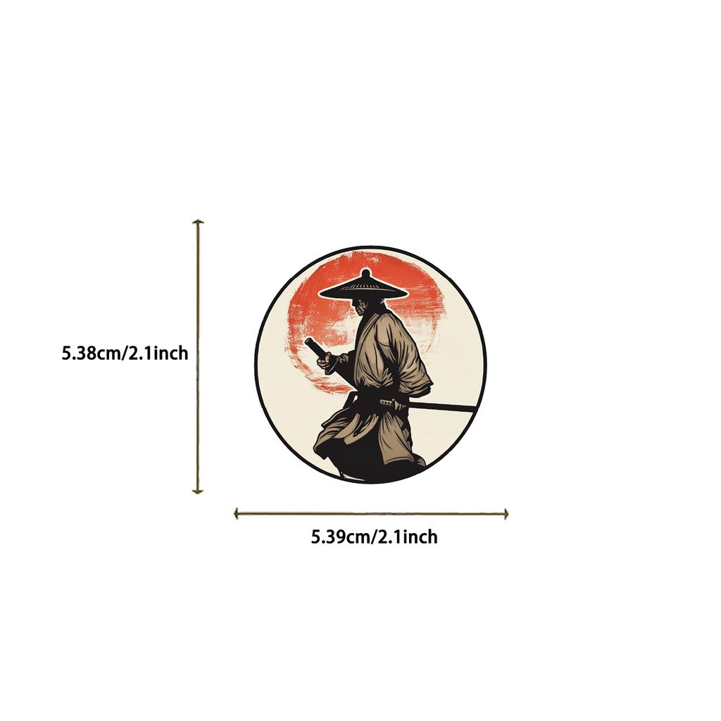 50Pcs Japanese Samurai Bushido Stickers Waterproof DIY Cool Gift DIY Stickers for Guitar Helmet Phone Laptop Stickers