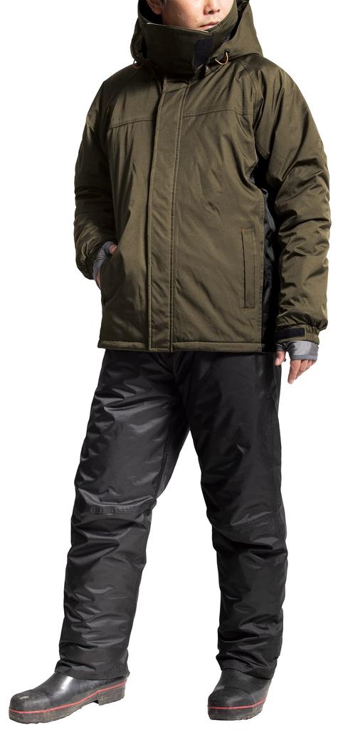 Waterproof and cold weather suit pressure resistance inner adjustment adjustment Olive Green L [Makku] (water 10,000mm) (mask guard) (reflective