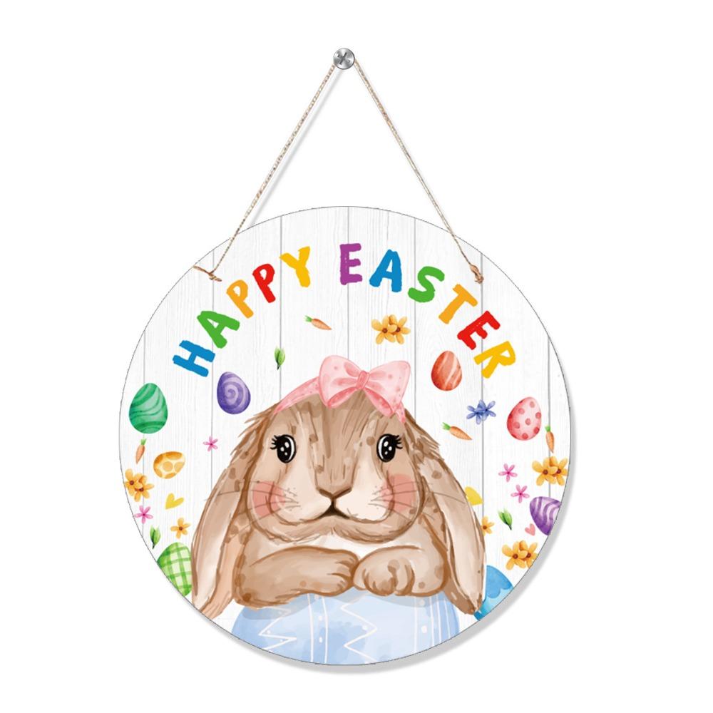 Pendant Welcome Door Sign Decorations Door Plaque Decoration Practical Hanging Easter Bunny Egg
