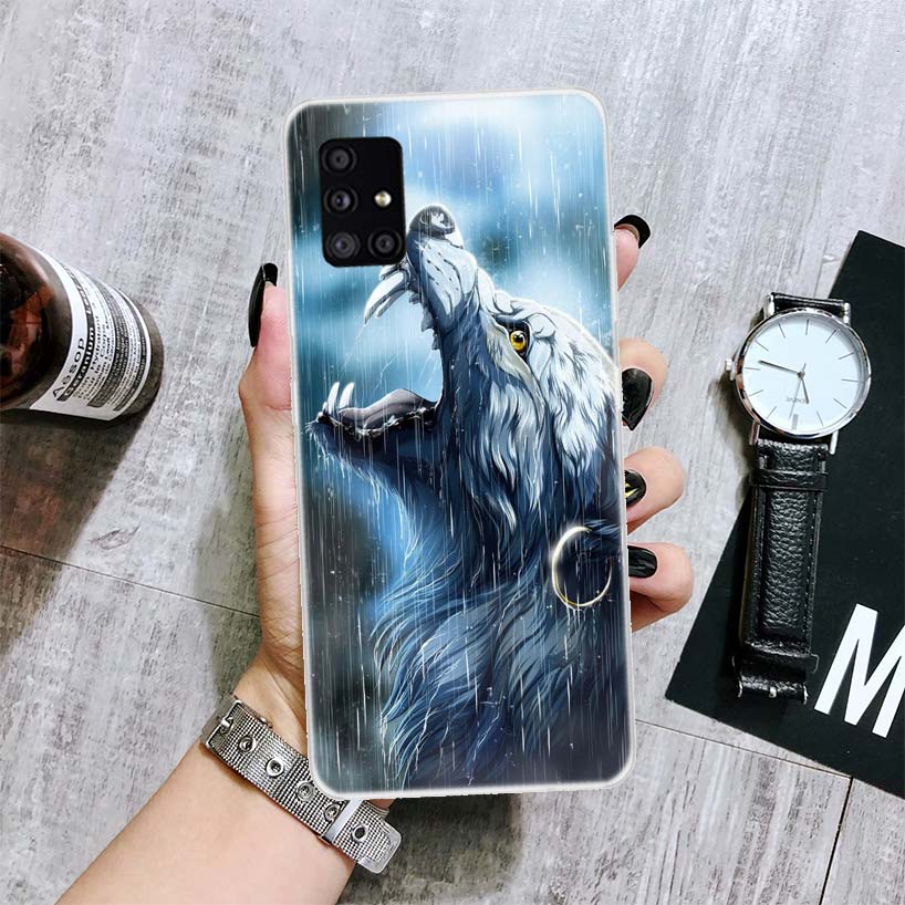 Angry Animal Wolf Fierce Phone Case For Samsung Galaxy A52 A32 A22 A12 A02S A50S A30S A51 A31 AA71 Note 20 Ultra 10 S10 Plus Gal