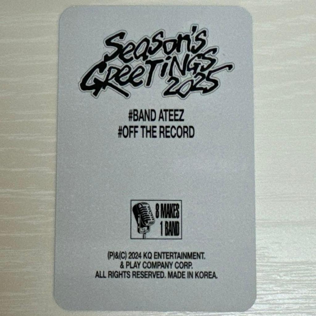 [USED] ATEEZ 2025 Seagreen Yes24 Bonus Trading Card Seonghwa