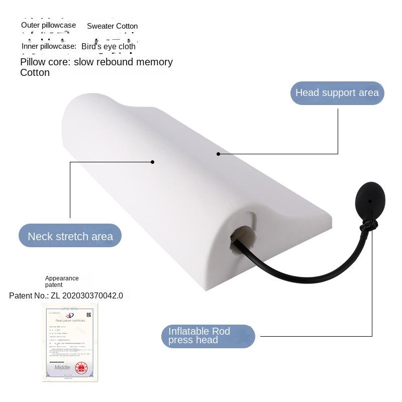 Inflatable Cervical Spine Pillow Ergonomic Orthopedic Memory Foam USB Hot Compress Pillows Neck Spine Heated Pillow For Sleeping