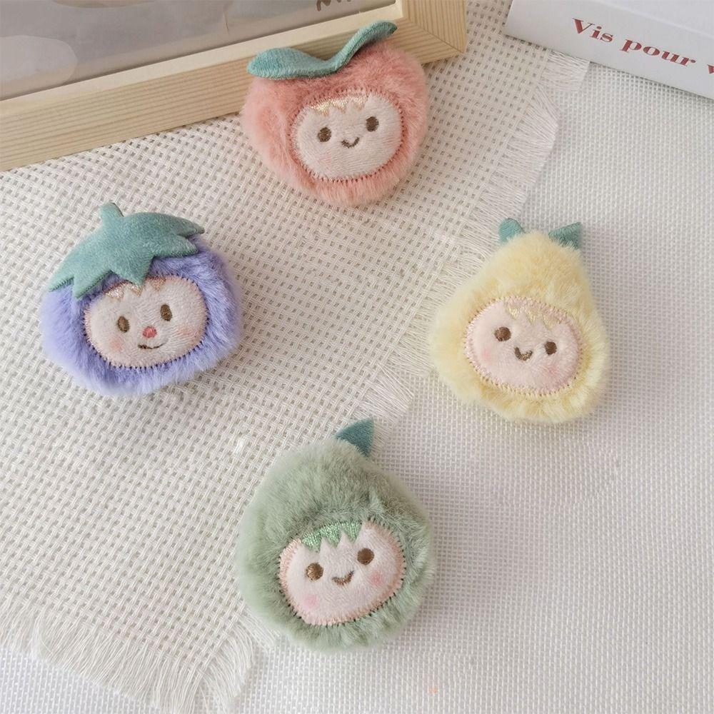 

Cloth Cute Fruit Plush Brooch Strawberry Personalities Bag Acessories a