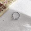 S925 Sterling Silver 1.5 Carat Moissanite Half-Mountain Ring