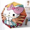 1pc Hello Kitty Automatic Opening/Closing Umbrella with Foldable Design, Iron Frame Outdoor Umbrella for Fans, Travelers, Daily Use, Festive Gift (Pin