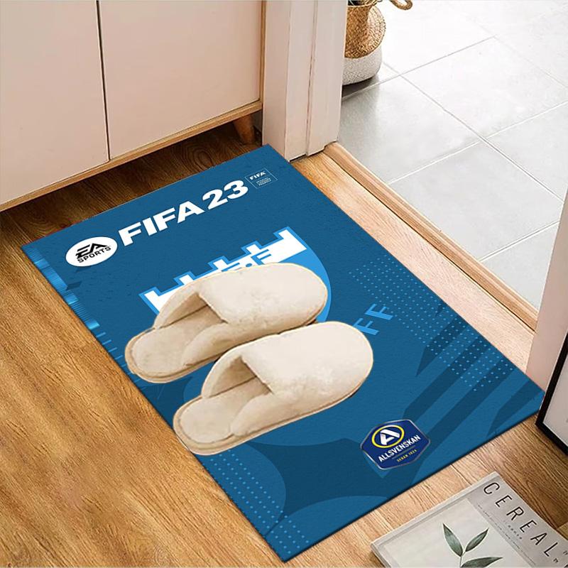 Malmö Ff Crest Design Rug Game Carpet, Floor Mat for Bedroom Living Room Entryway Rug, Home Decor Idea Gift for Christmas birthday