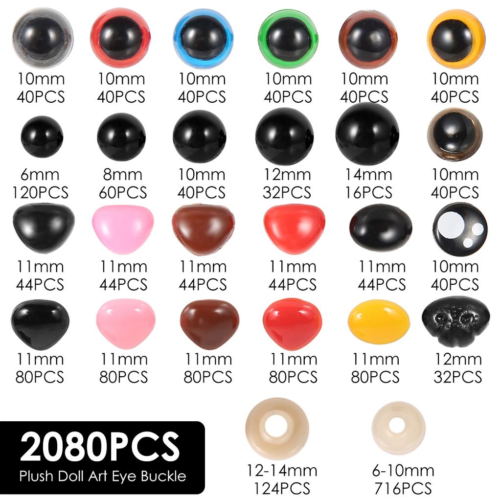 Plastic Safety Eyes and Noses For Toys Doll Crafts Teddy Bear Dolls Soft Crochet Toy Making Stuffed Animal Amigurumi Accessories
