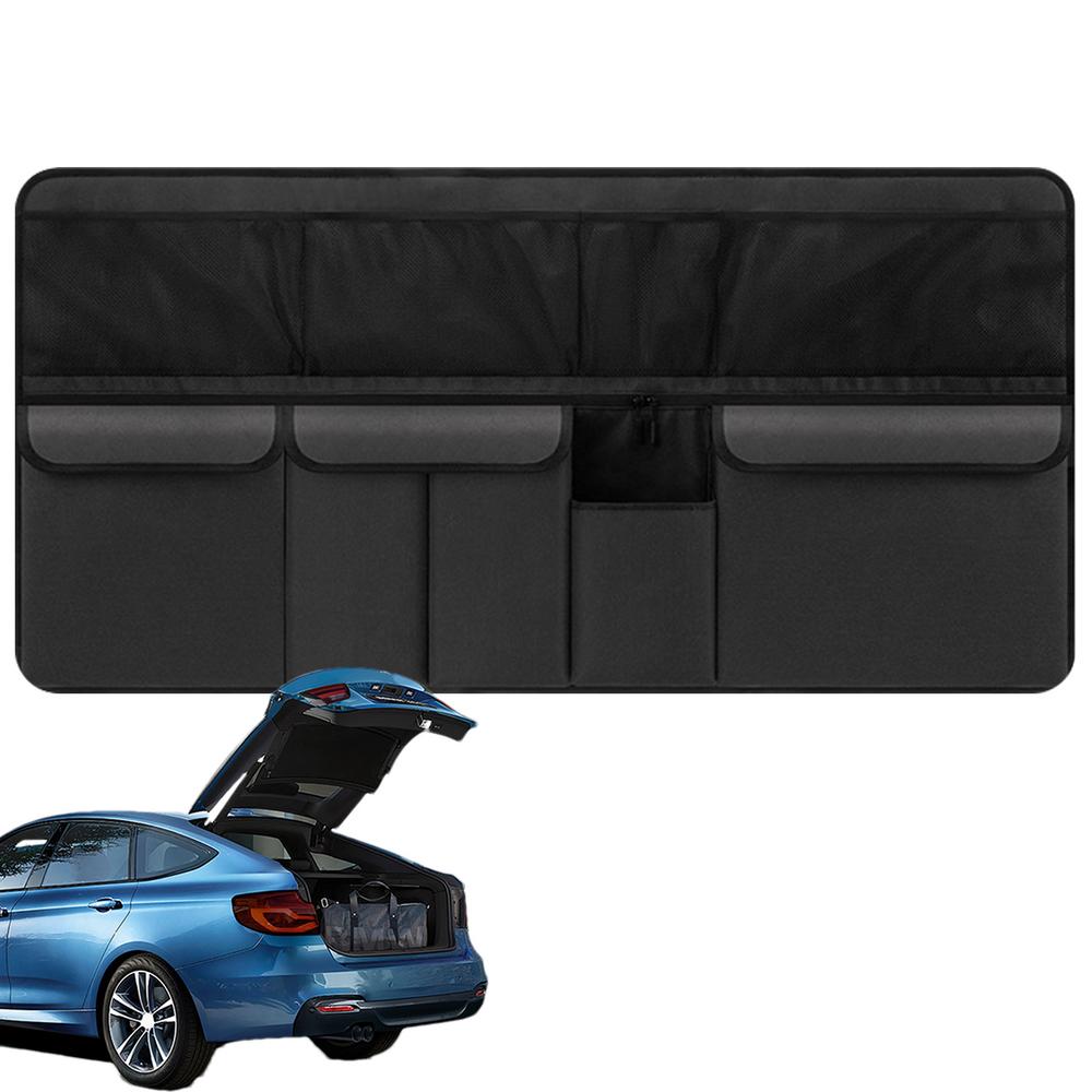 Back Seat Trunk Organizer Bag Car Trunk Storage Back Seat Waterproof Organizer Minivan Caravan Multiple Pockets Organization Bag