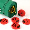 Boys and Girls Wooden Toddler Counting Ladybug Fishing Fishing Toy Set Children's Puzzle Bug Catching Game