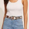 Vintage Leopard Print Belt Punk Style Y2k Waist Belt Personality Rivet Waist Belt  Spicy Girls