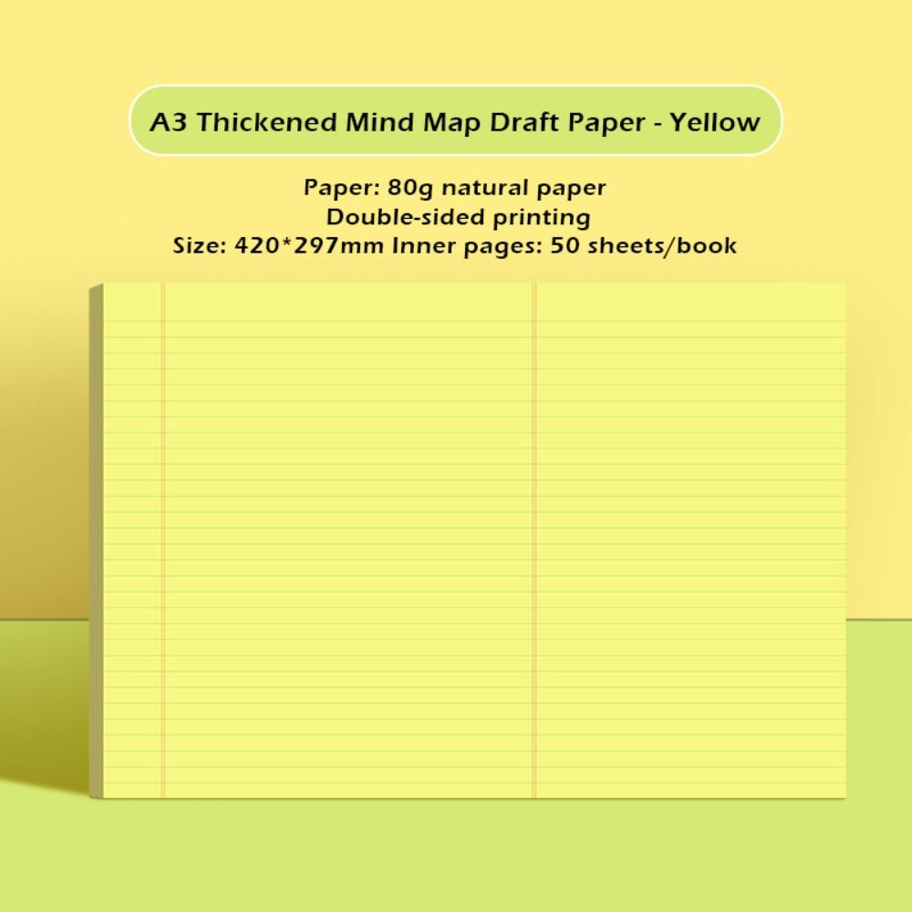 50 Blätter A3 A3 Notizbuch Mindmap Planung Notizzettel Multifunktionales Notizbuch Back To School Geschenk